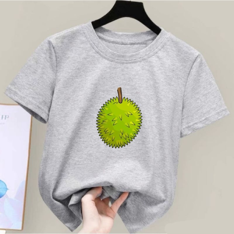 kaos anak anak baju anak anak atasan anak size s m l xl unisex motif durian