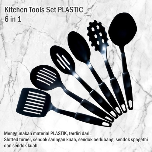 Alat Masak Spatula Set / Kitchen Tools Set 6 Pcs Food Grade Tumis Menumis Rebus Merebus