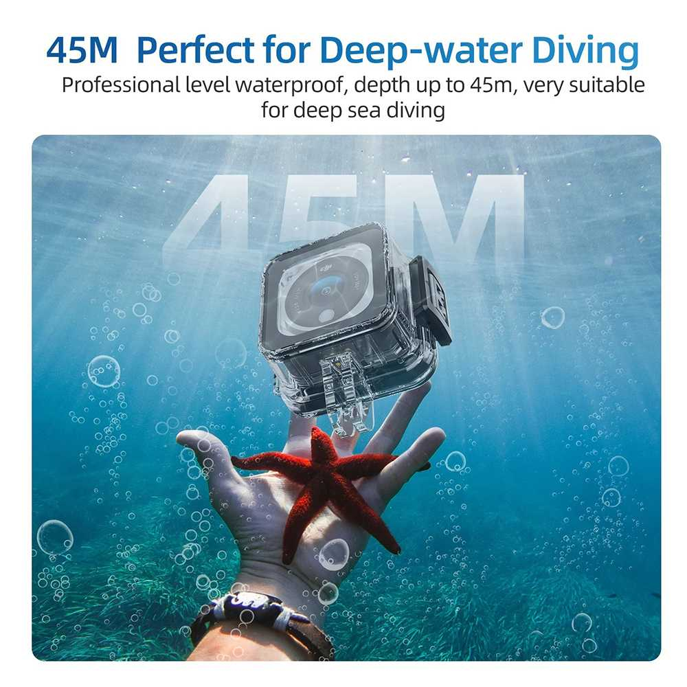 Casing Kamera Aksi Case For DJI Action 2 Waterproof 45 M Pelindung Camera Goresan Benturan Aman Berkualitas