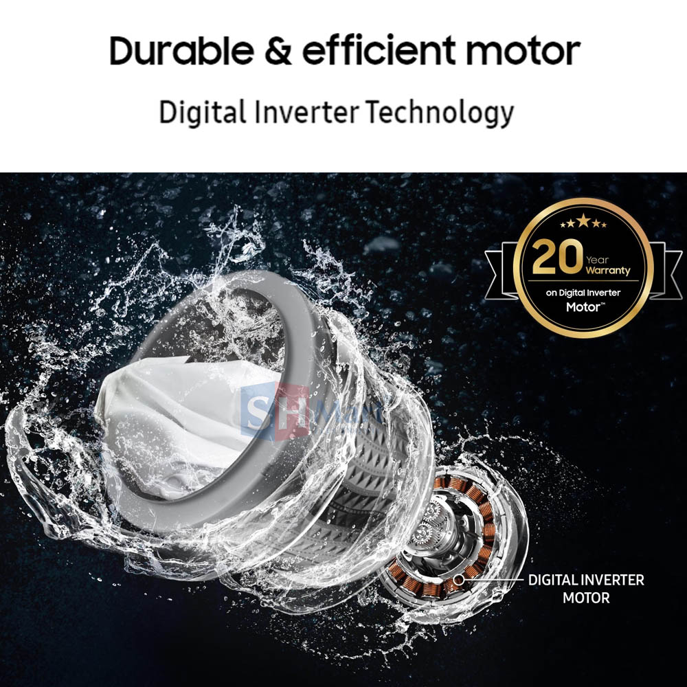 MESIN CUCI 1 TABUNG SAMSUNG 12 KG WA12CG5745BDSE  / WA12CG ECOBUBBLE GARANSI RESMI