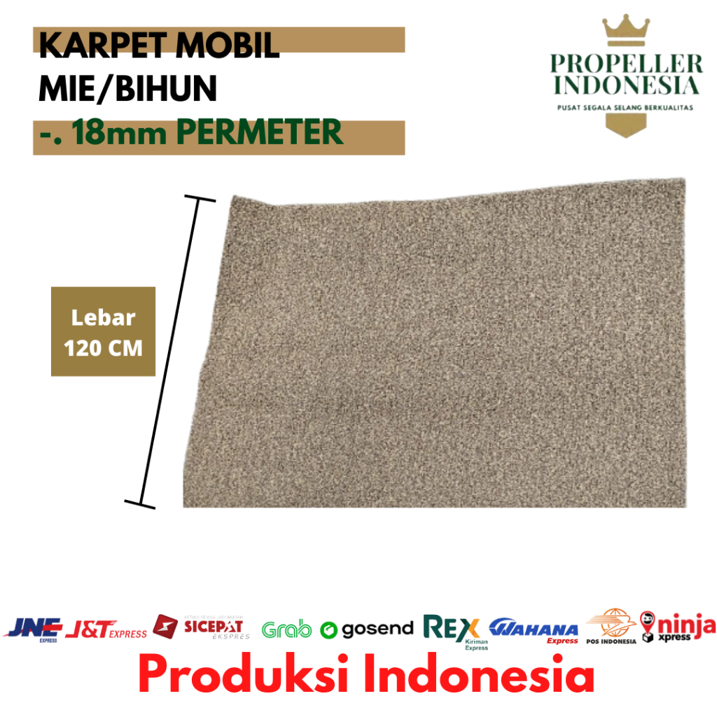 Karpet Alas Mobil Keset Mie/Bihun Dua Warna 18MM