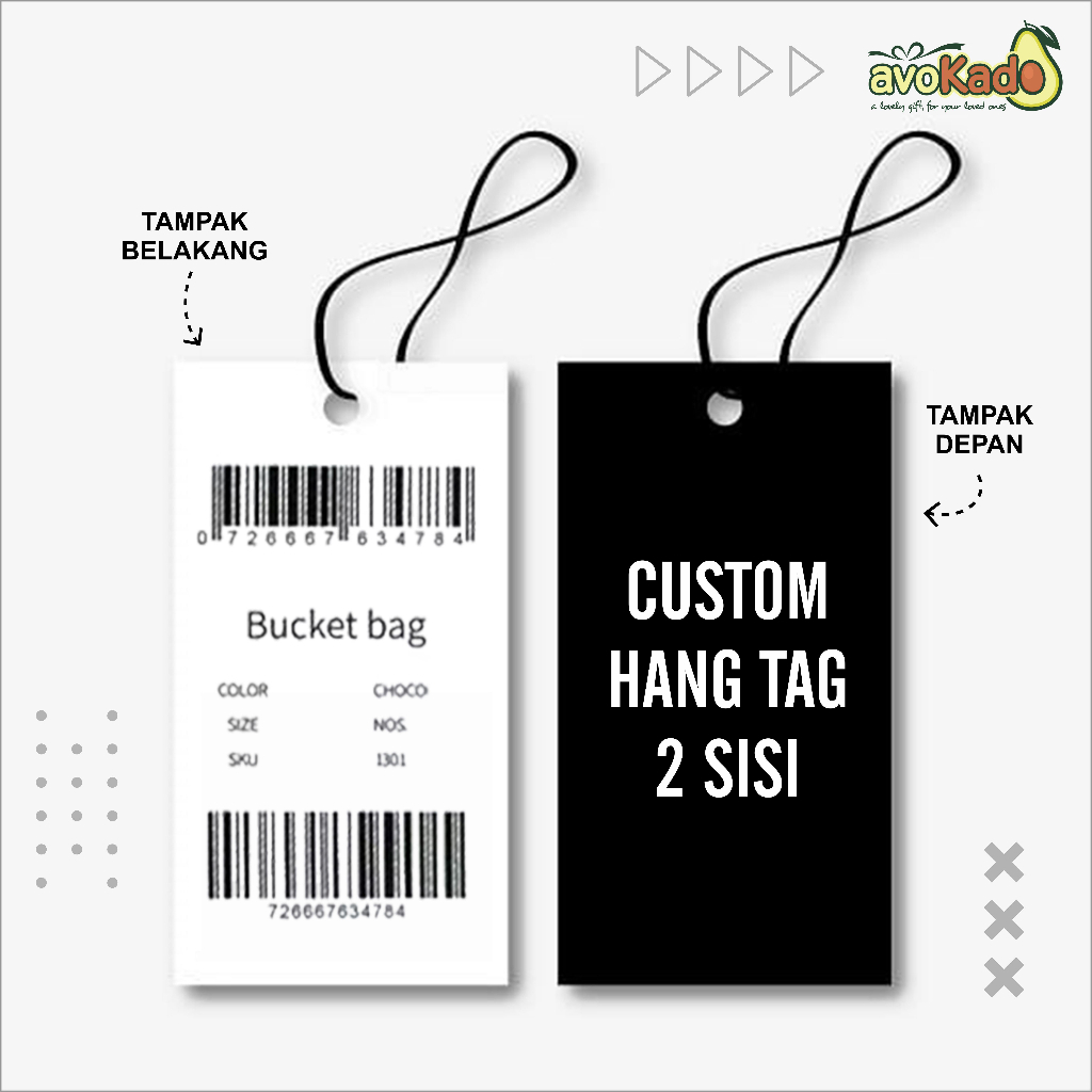 

Hang Tag Custom ( 2 Sisi ) + Tali Loppin