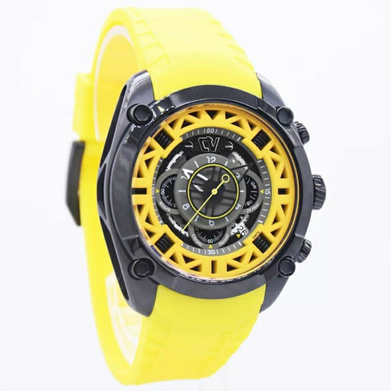 JAM TANGAN PRIA CHRIST VERRA CV C 11122G-36 YLW ORIGINAL