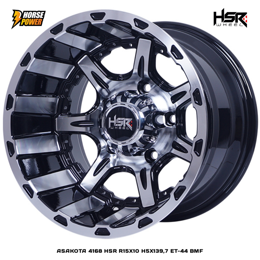 Hsr Asakota • Velg Mobil Ring15 untuk Mobil 5baut Roda • Hsr Wheel R15 • Single Pcd 5x139.7 • Lebar 