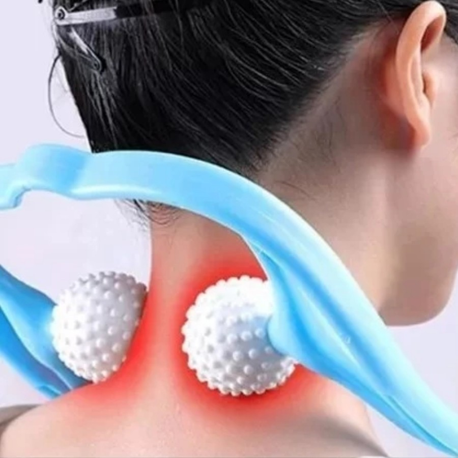 Alat Pijat Leher Roller Bola Jepit Duri Neck Massager Kaki Tangan Body