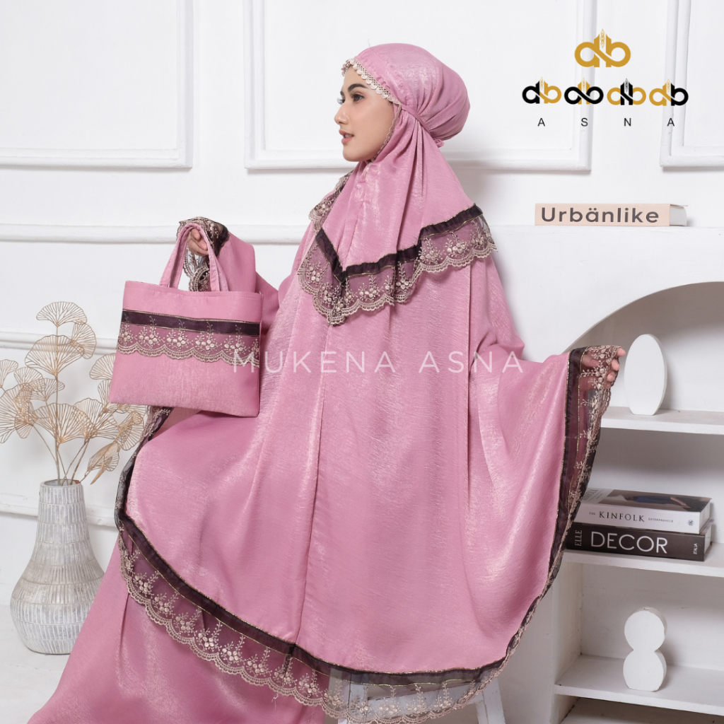 ASNA-Mukena Mukenah Dewasa Santorini Premium Series Alishba