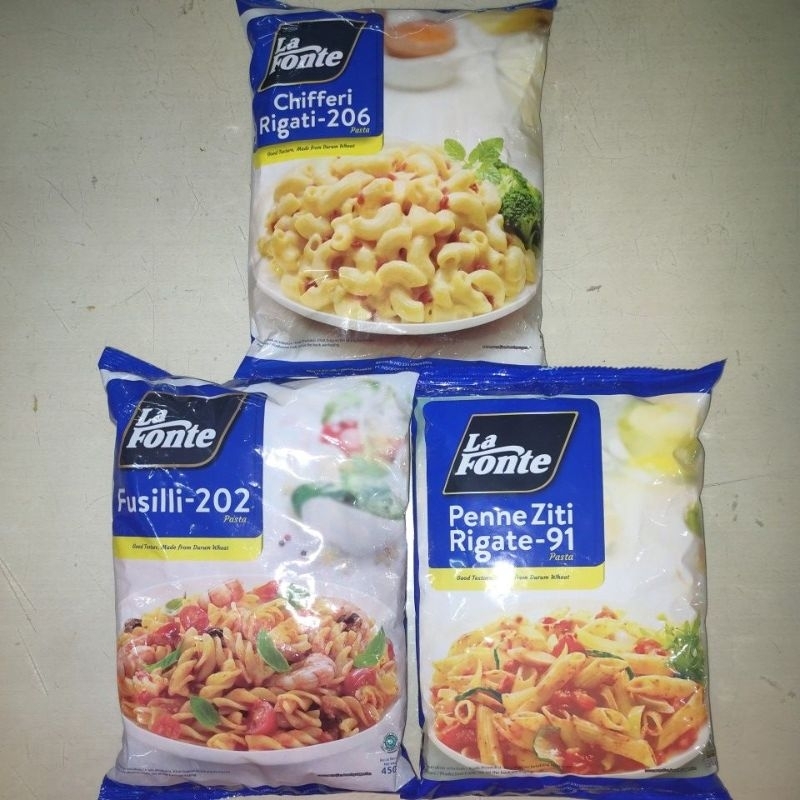 

LA FONTE MAKARONI CHIFFERI 206 / FUSILLI 202 / PENNE 91 BAG