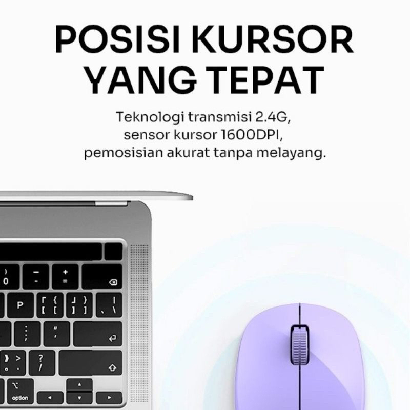 ROBOT M210S 2.4G Wireless Silent Click Optical USB Mouse - Garansi Resmi 1 Tahun