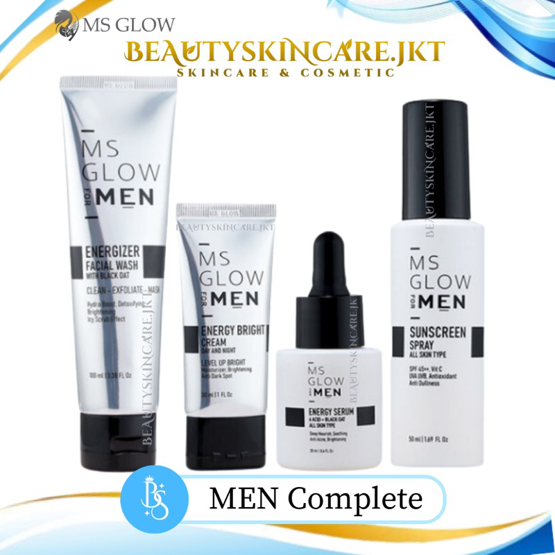 Ms Glow For Men Skincare Pria Paket Complete | Ms Glow For Men Paket Basic | Facial Wash For Men