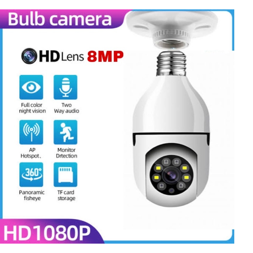 Kamera CCTV V380 Wifi 8MP Lampu IP CCTV 360 Derajat