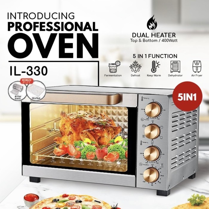 Idealife IL-330 Oven Listrik Low Watt IL330 Kapasitas 30 Liter IL 330