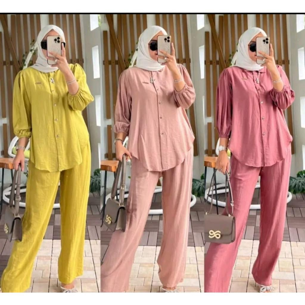 CLARA SET POLOS CRINKLE AIRFLOW