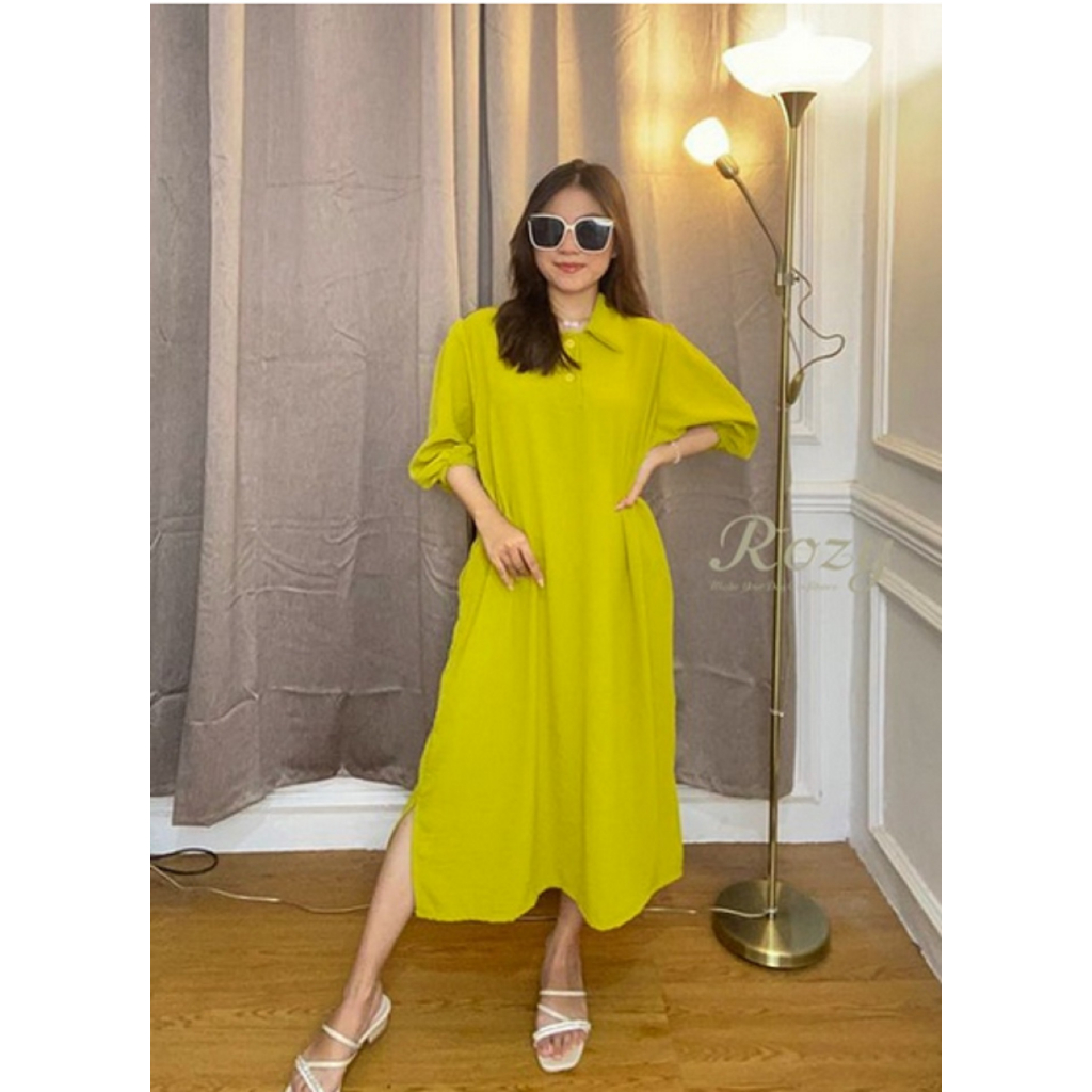 IRMALA Long Dress   lengan 3/4 Cringkle Airflow BUSUI JUMBO