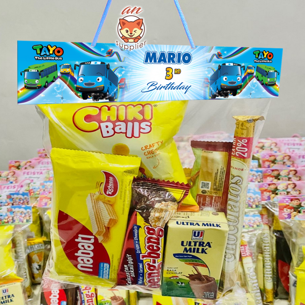 

LABEL PLASTIK SNACK TEMA TAYO 2-2 ULTAH / ULANG TAHUN LEBAR 20CM