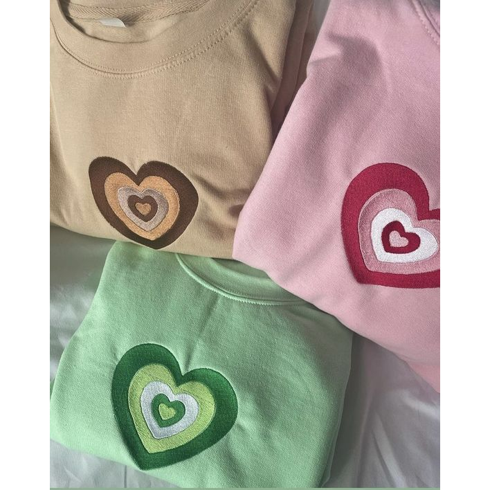 Sweater crewneck Love project bordir premium