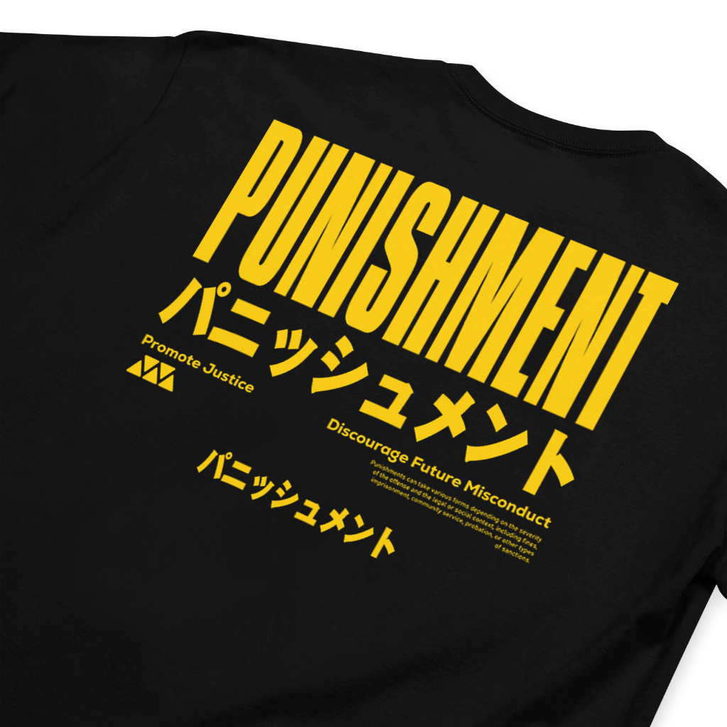 Tshirt Pria Punisment Black Matt Cotton Combed