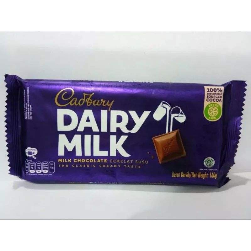 Cadbury dairy milk 160gr Cokelat Coklat Cadbury BESAR Milk Chocolate 160 gram