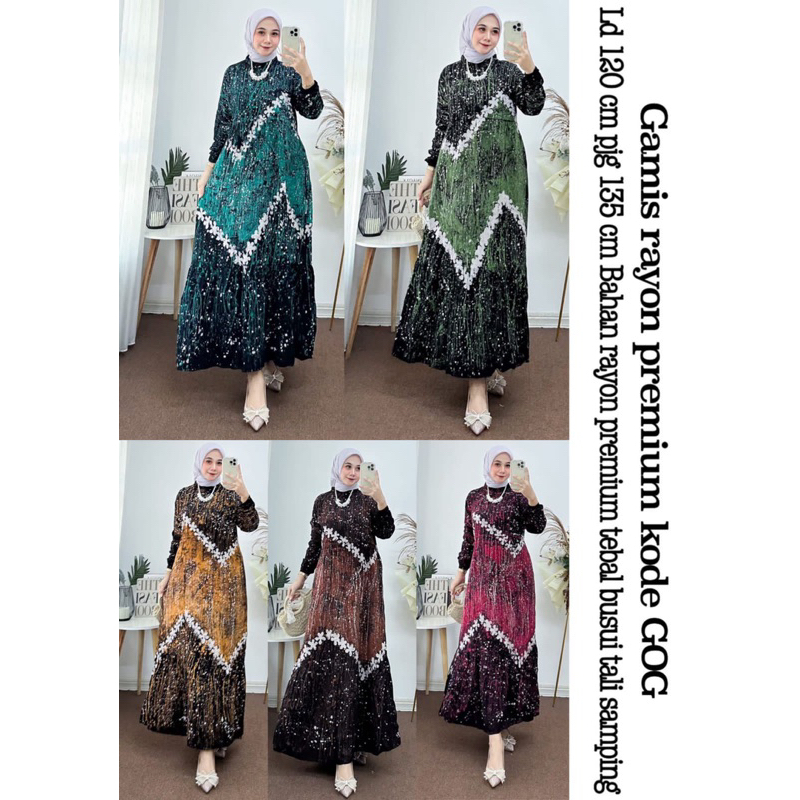 Gamis rayon premium tebal busui PROMO