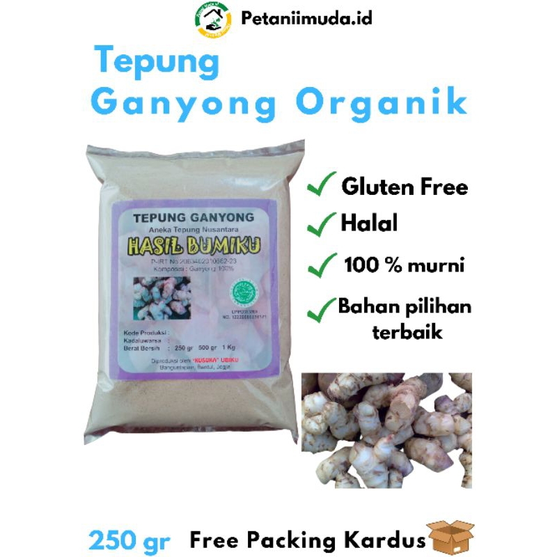 

Tepung Ganyong Organik kemasan 250 GRAM/Tepung Umbi Ganyong kemasan 250 GRAM/Tepung Ganyong Gluten Free Organik