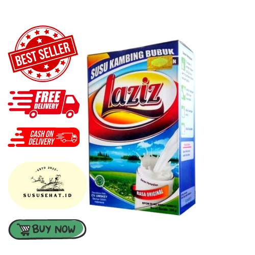 

(PAKET 2 BOX) Susu Laziz Susu Kambing Etawa Bubuk Rasa Original 200gr | Original