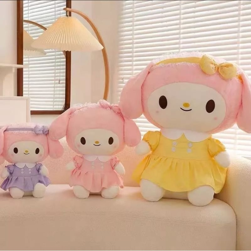 Mainan anak Boneka kuromi melody high quality kartun kuromi my melody bahan plush harga terjangkau