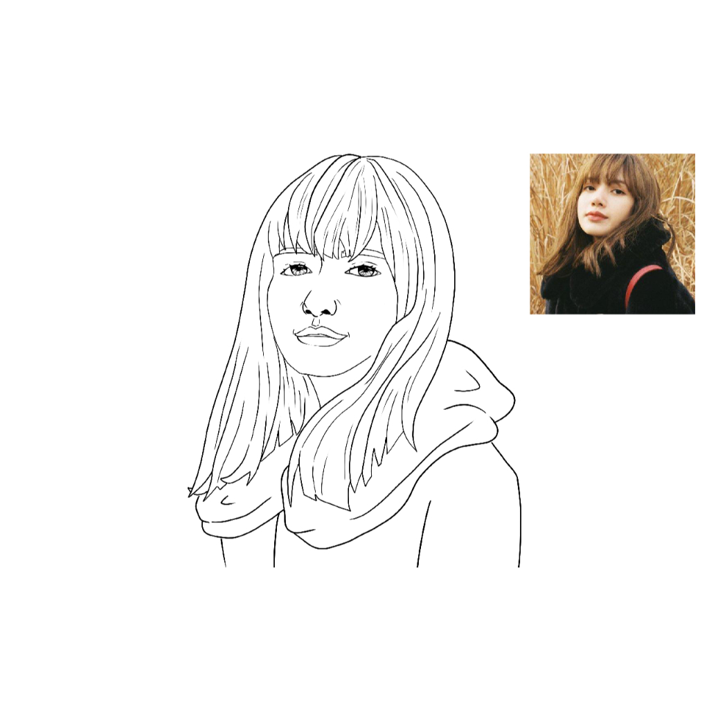 Line Art Wajah