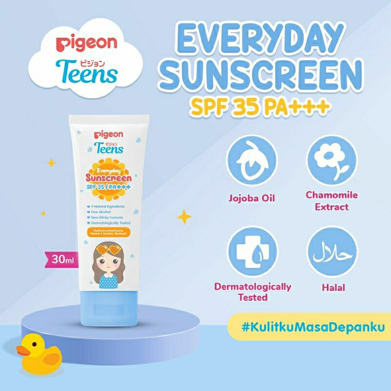 Pigeon Teens Everyday Sunscreen SPF35 PA+++ 30ml | sunscreen wajah pigeon
