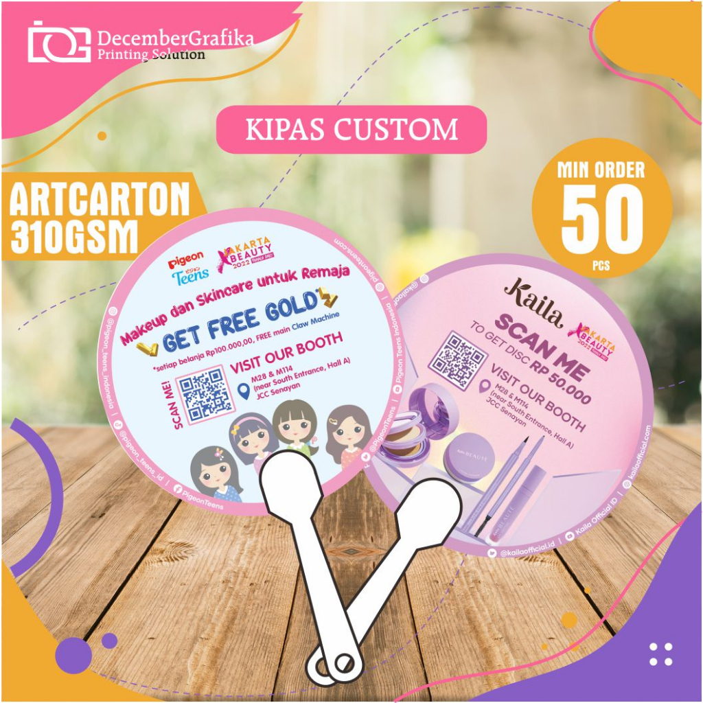 SOUVENIR KIPAS CUSTOM AC310GSM 2 MUKA