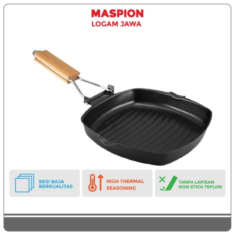 yasuki griil pan 28 cm maspion grill pan anti lengket grill anti lengket