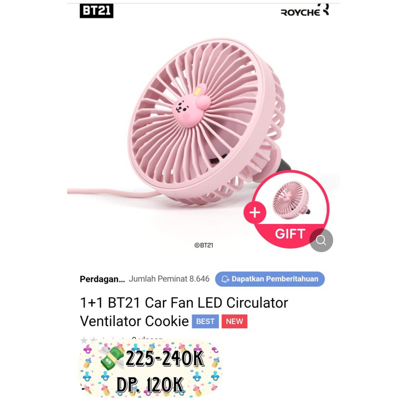 *PO BT21 LED USB FAN BUY 1 GET 1 OFFICIAL*