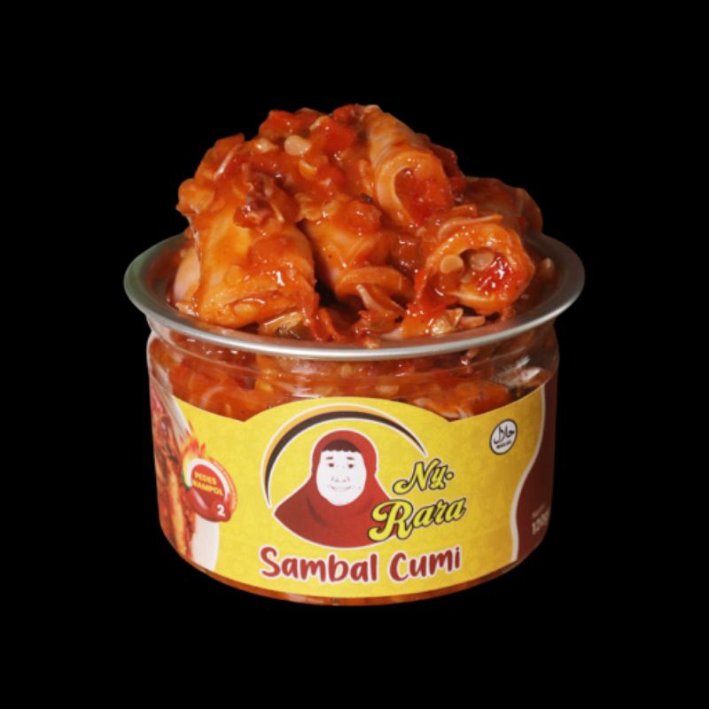 

Ny.Rara Sambal cumi 120gr pedas nampol