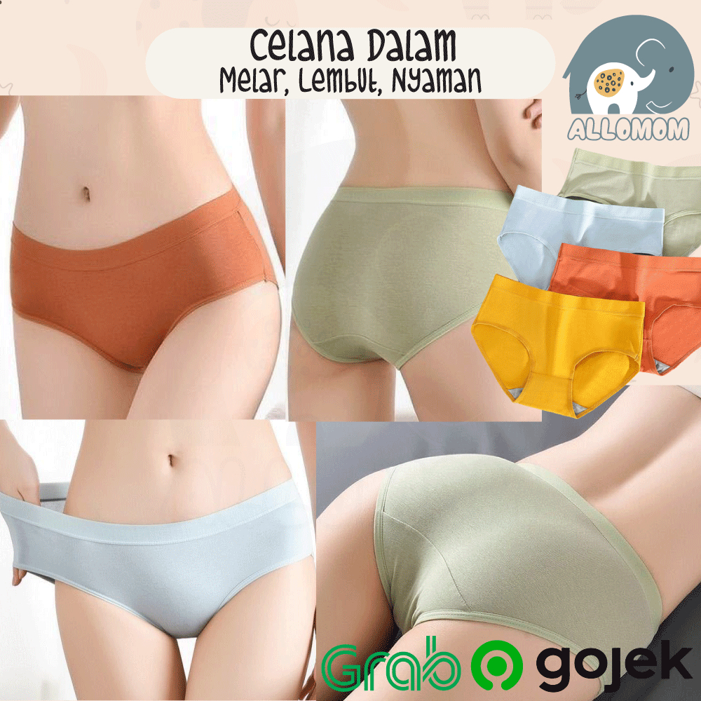 Celana Dalam Wanita Underwear Cewek Polos Sexy Gaya Korea Bahan Katun Pakaian Dalam CD Premium Panties Perempuan Korean Style