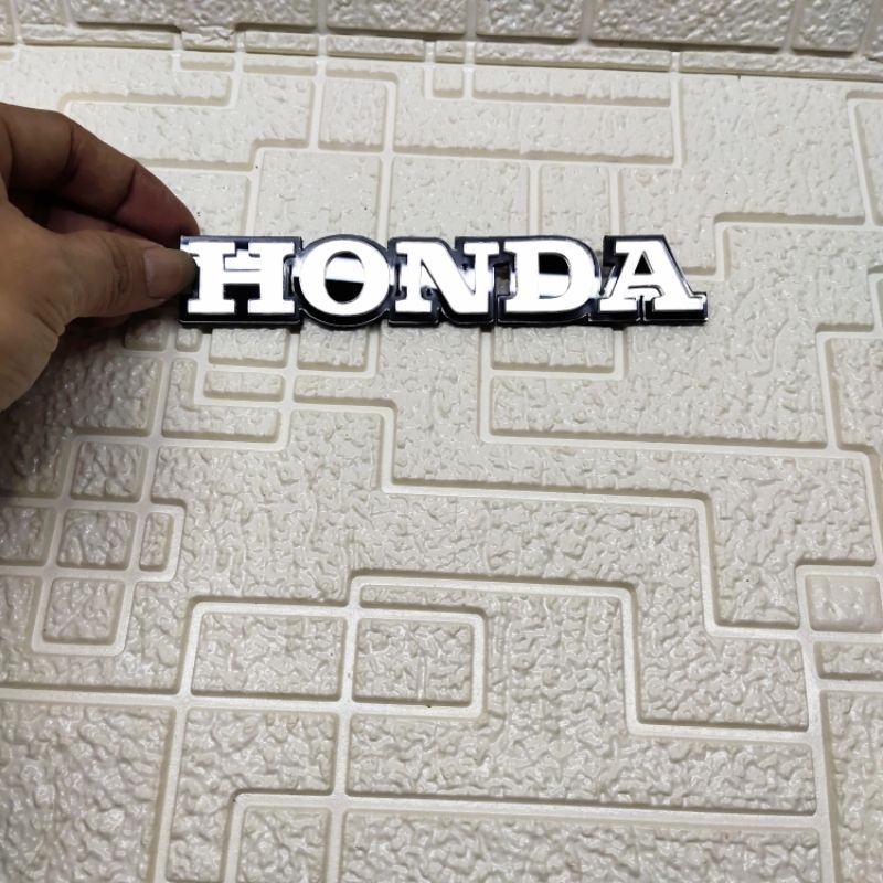 Emblem Honda timbul 3D bahan alklirik emblem tulisan Honda plus double tipe