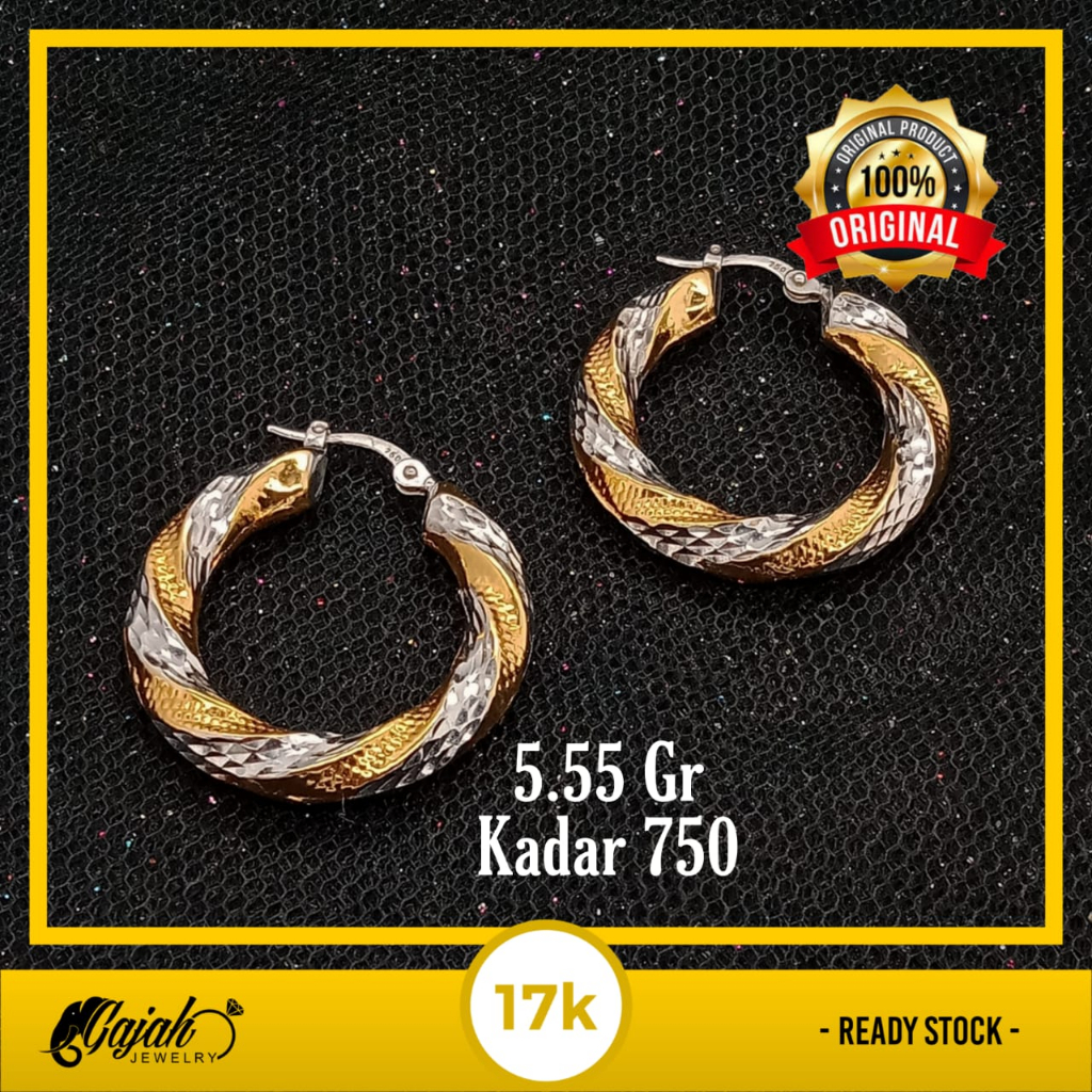 Anting Emas 17K - 5.55 Gr Kadar 750 - 5410