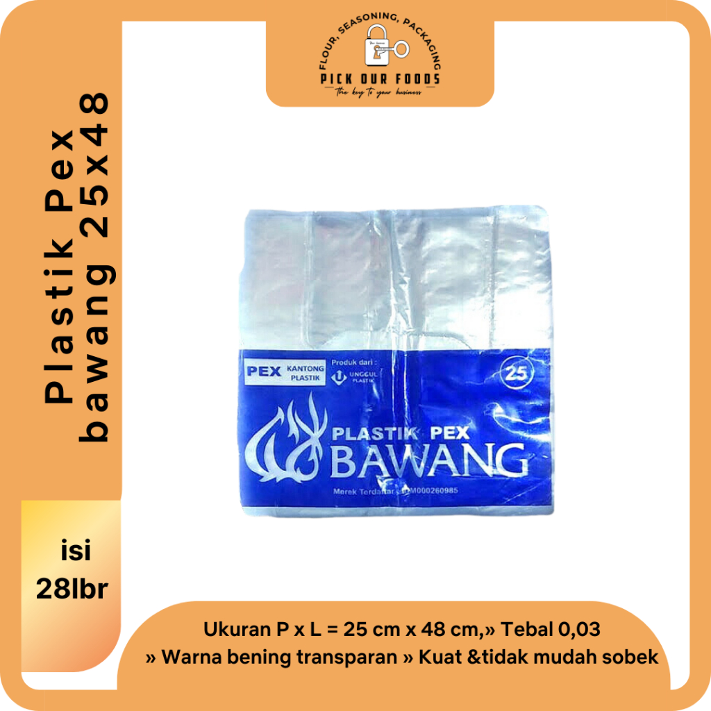 Kantong Plastik bening 10x30 | Kantong Kresek 15x33 | Kantong plastik bawang 25x48 | Kantong kresek bening 30X57 | Kantong Plastik Pex Bawang isi 5pack atau 1 Iket