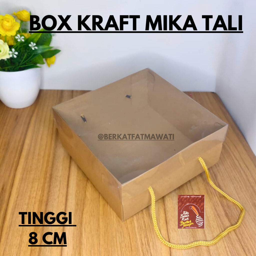 

BOX KRAFT MIKA TALI / BOX/DUS/KOTAK MIKA / BOX MIKA COKLAT KOTAK/PACK ISI 10