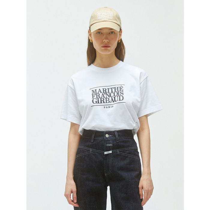 MARITHE CLASSIC LOGO TEE WHITE (UNISEX)