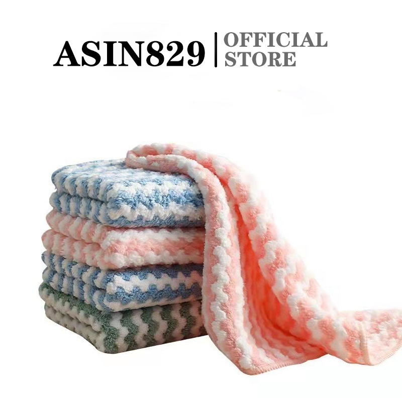 ASIN829 Kain Lap Dapur Tidak Menodai Minyak Dan Tidak Menumpahkan Rambut L01 Streak-free Glass Cleaning Cloths