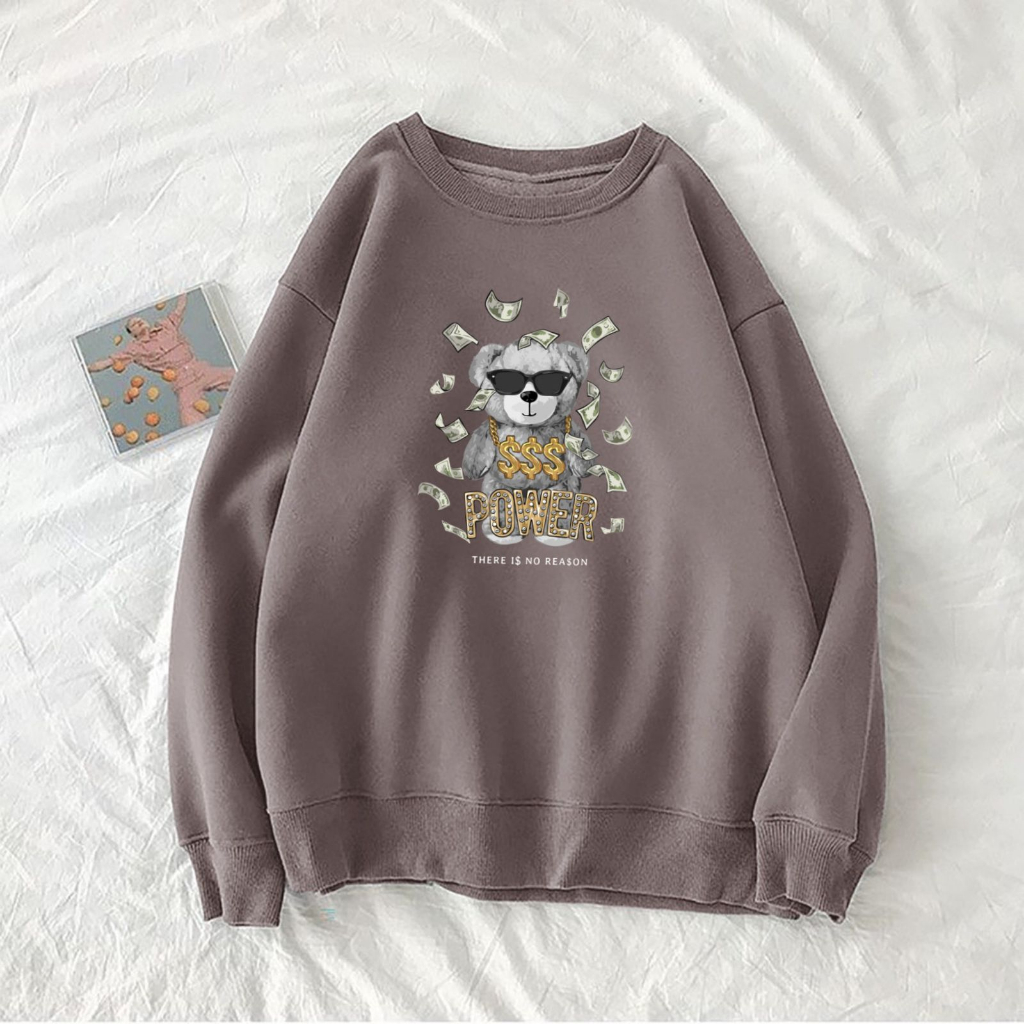 Sweater POWER TEDDY Sweatshirt Crewneck || M - XXL