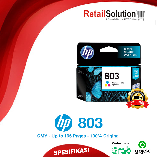 Tinta HP 803 Color - Original HP Cartridge HP 1115 2130 3630 Warna