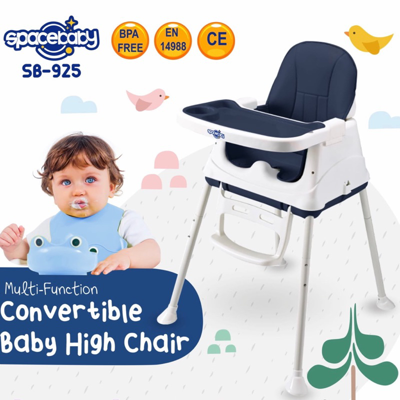 KURSI MAKAN BAYI / BABY HIGH CHAIR SPACEBABY SB925 SB 925 6in1 MULTIFUNGSI