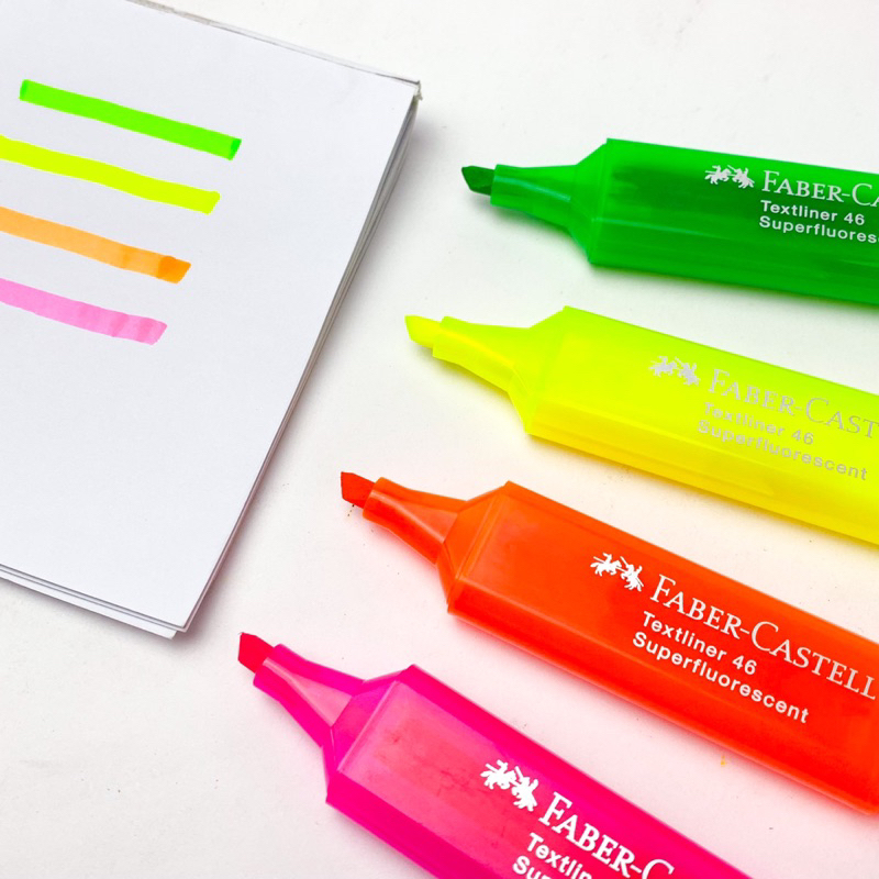 

Faber Castell Fbr 1546 Flourescent Textliner Highlighter Textmarker Stabilo Penanda Tulisan ATK