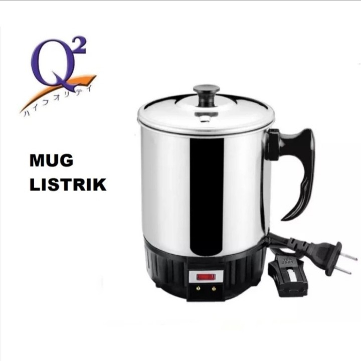 Mug Elektrik Q2 Teko Listrik Stainless 13 cm Pemanas Air Q2-8013