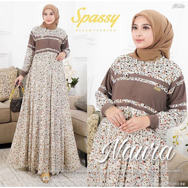 NAURA DRESS | GAMIS FULL CERUTY DOUBLE FURING