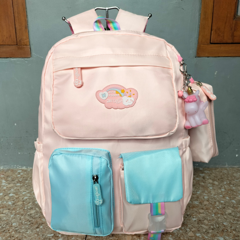 Tas Ransel Backpack Sekolah Anak Perempuan Alto Girl Original Unicorn Girl Power