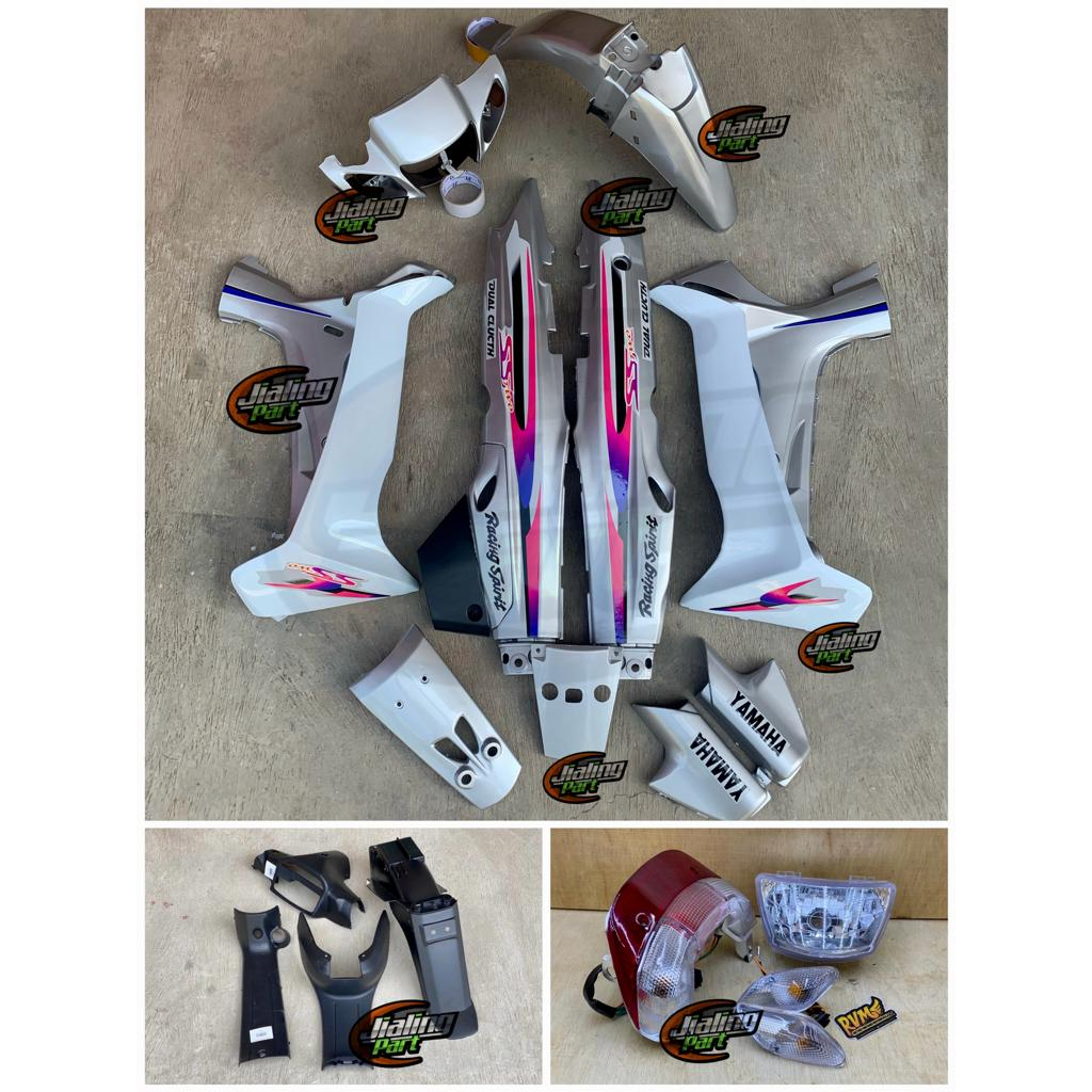 Paket body full set Yamaha Fiz R ss two silver variasi full set body kasar lampu Yamaha Fiz R ss two