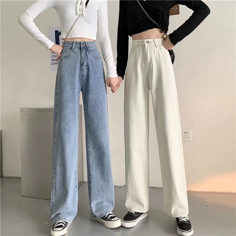 celana jeans wanita import loose straight jeans highwaist korean style causual celana jeans panjang wanita