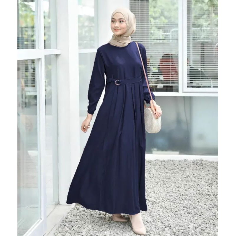 Gamis ARUMNI maxi dress model terbaru [Crinkle airflow/Bisa COD] Gamis wanita Gamis jumbo Baju musli