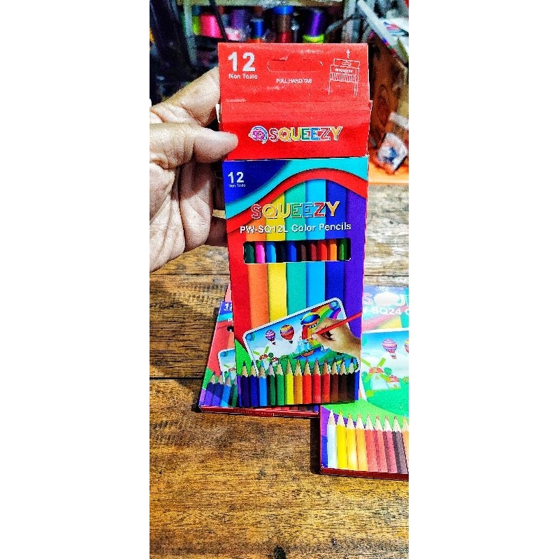 

Pensil Warna Panjang Squeezy SQ-12L
