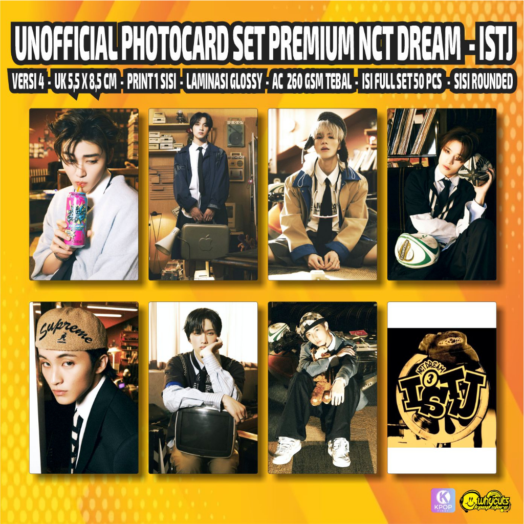 Unofficial Photocard Set Premium Nct Dream ISTJ / Print 2 sisi laminasi glossy / isi full set / anti air